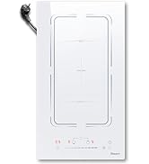 Plaque de cuisson induction 2 feux avec prise 30 cm 3500 W, plaque à induction encastrable avec zone Fle...