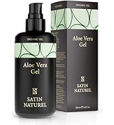 Satin Naturel Gel Aloe Vera Bio + Acide Hyaluronique 200ml – Soin Hydratant & Apaisant Visage, Co...