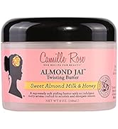 Camille Rose Almond Jai Twisting Beurre pour cheveux, nourrit et adoucit, lait d'amande douce et miel, 24...