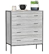 Vida Designs Brooklyn Commode industrielle rustique pour chambre à coucher, commode avec tiroirs