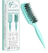 Brosse à boucler pour boucler, démêler et coiffer en douceur sans tirer, poignée ergonomique, antistatis...