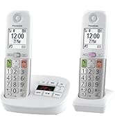 Panasonic KX-TGU432EXW Téléphone Numérique sans Fil avec Répondeur, Unité de Base et 2 Combinés, ...
