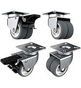 Roulette Charge Lourde de 50mm Roulettes pour Meubles avec Frein de Sécurité pour Charges Lourdes...