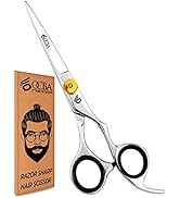 OCBA Ciseaux de coiffure professionnels pour barbiers et coiffeurs en acier inoxydable 15,2 cm
