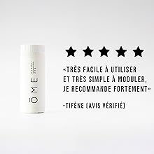 Le texte se lit « ★★★★★ » suivi de « TRES FACILE A UTILISER ET TRES SIMPLE A MODULER » et « JE RECOMMANDE FORT ». Affichage des avis sur le produit en français.
