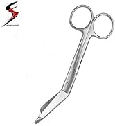 SS INSTRUMENTX Ciseaux à bandage incurvés en acier inoxydable argenté 14 x 5 cm pour étudiante infirmière