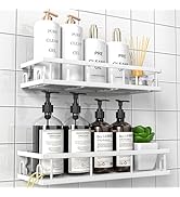 UUlioyer Lot de 2 étagères de douche sans perçage, étanches et inoxydables, pour salle de bain