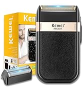 KEMEI Rasoirs électriques pour homme, étanche et rechargeable par USB, sans fil, pour la peau