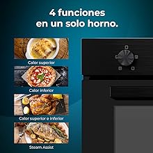 Energy class A / Steam Assist / Steam EasyClean / Cooling Fan / Steam Base X2 / Porte Full Glass