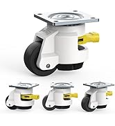 Roulettes de 4 roulettes rétractables Roulettes d'établi robustes Roulettes de nivellement réglab...