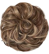 JJstar Chignon Postiche Cheveux Grande Postiches Bouclés Ondulés Chouchou Cheveux Naturel Faux Ch...