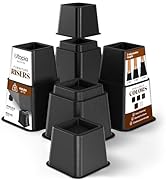 Utopia Bedding 8 Pcs Pied Rehausseurs Meubles Réglables (4 Hauts, 4 Courts) - Rehausseurs Peu Enc...