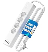 Meross Multiprise Connectée (Type E), 16A Multiprise WiFi Compatible avec Apple HomeKit, Alexa et...