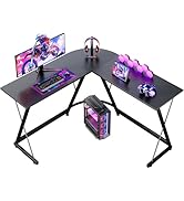ODK Bureau Gaming, 120 x120 cm Bureau Gaming Angle, Table en L Stable et Économique pour Les Jeux...