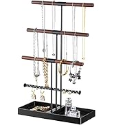 ProCase Lolalet Porte Bijoux, Presentoir Bijoux Bois Métal, Support Boucle d’Oreille Collier Brac...
