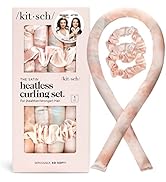 Bigoudi Kitsch Silk sans chaleur | Bandeau de tige à friser sans chaleur | Ensemble de friser sans chaleur en satin pour cheveux