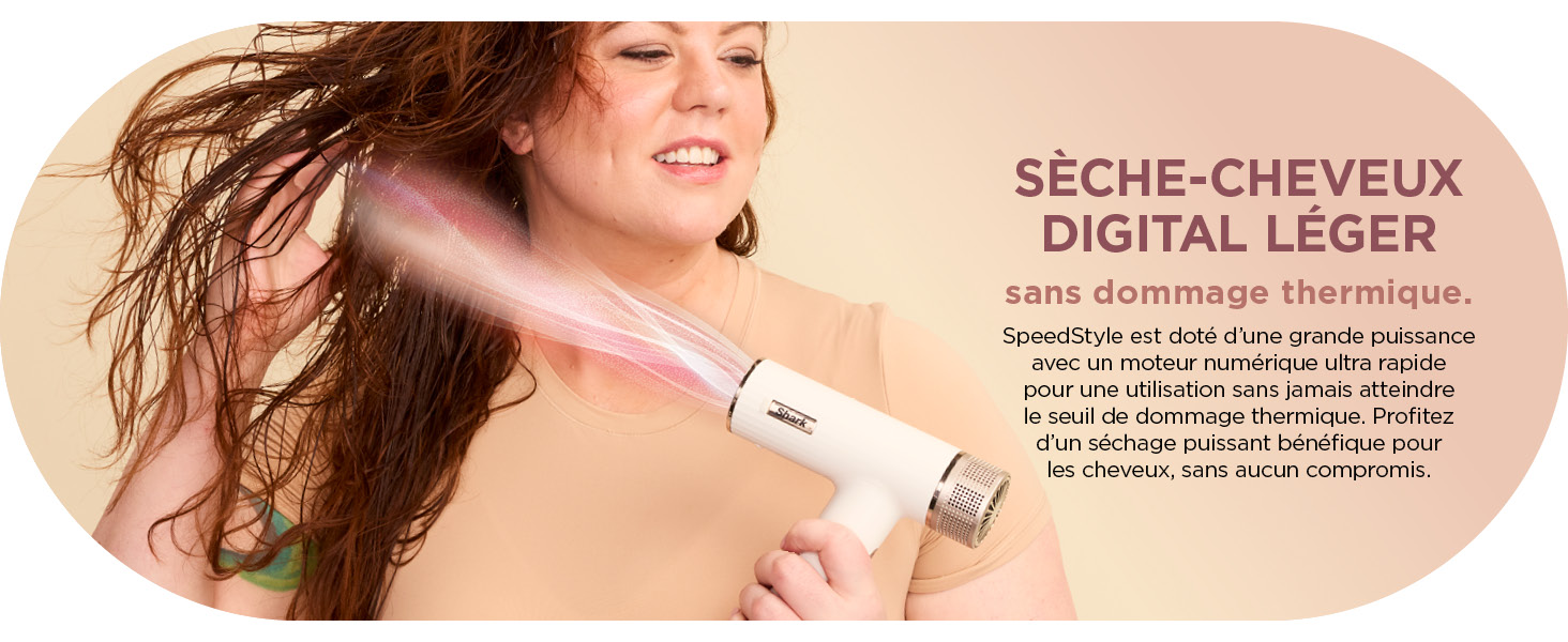 Shark SpeedStyle Sèche-cheveux & Finisseur RapidGloss avec étui de rangement, 5 stylers