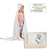bisoo Cape de Bain Bebe XL - Sortie de Bain Bebe pour Fille et Garçon 100x100 cm - Serviette Bebe...