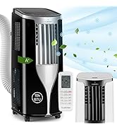 Klarstein Climatiseur mobile 4 en 1, déshumidificateur, ventilateur & mode nuit, climatisation...