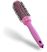 Olivia Garden Expert Blowout Shine – Rose - 35 - Brosse ronde en céramique antistatique pour brus...