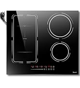 Plaque de cuisson induction 4 feux 3500 W avec fiche, Disaenvir plaque induction encastrable 49 x 56, plan...