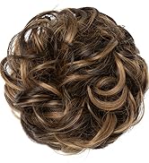 JJstar Chignon Postiche Cheveux Grande Postiches Bouclés Ondulés Chouchou Cheveux Naturel Faux Ch...