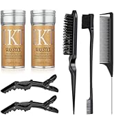 Lot de 2 bâtons de cire à cheveux avec kit peigne à cheveux, bâton Slick Stick pour cheveux non coiffants, pommade.