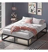 Cadre de lit plateforme en métal 25 cm Joseph ZINUS | Sommier | Support à lattes en bois | Rangem...