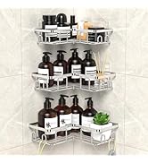UUlioyer Étagère de douche d'angle sans perçage, étagère de douche en acier inoxydable SUS304, étagère de salle de bain...