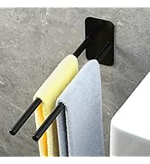 JS Porte-serviettes sans perçage Porte-serviettes à coller Salle de bain Porte-torchons 40 cm Design moderne