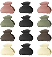 Lolalet 12 Petites Pinces à Cheveux à Double Dents, Mini Pince Crabe de Couleur Différente, Acces...