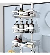 UUlioyer Étagère de douche à suspendre sans perçage pour porte en verre, shampooing, gel douche