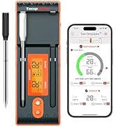 ThermoPro Twin TempSpike 150 m Thermomètre à Viande Véritablement Sans Fil avec 2 Sondes à Viande