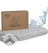 Bisoo Drap Housse 60x120 Lit Bebe Impermeable (Dessus+Coins) - 2en1 Alese Drap Housse Protege Mat...