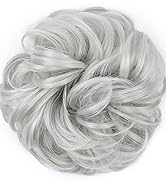 JJstar Chignon Postiche Cheveux Grande Postiches Bouclés Ondulés Chouchou Cheveux Naturel Faux Ch...