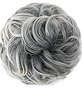 JJstar Chignon Postiche Cheveux Grande Postiches Bouclés Ondulés Chouchou Cheveux Naturel Faux Ch...