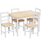Vida Designs Yorkshire Ensemble table et chaises de salle à manger Blanc et pin 4 places