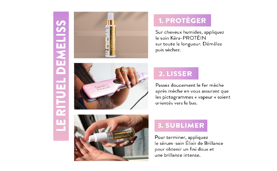 Le texte indique « NIVEAU 1, NIVEAU 2, NIVEAU 3 ». Séquence d'images didactiques montrant le processus d'écriture ou de dessin à la main avec des étiquettes de texte roses.