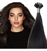 Hermosisimo Remy Extension de Cheveux Humains avec Bondings Marron Foncé 45 cm 1 Unité