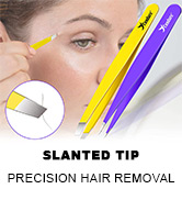 Candure Pince a Epiler Professionnelle Acier Inoxydable Precision Écharde Oblique