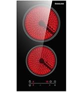 Table de Cuisson, GASLAND CH30BF Vitrocéramique 2 Foyer 3000W- plaques (Intégré, verre-céramique,...