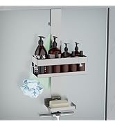 UUlioyer Étagère de douche à suspendre avec porte-savon, étagère de douche en acier inoxydable SUS304 sans perceuse pour...