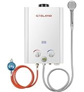 GASLAND BE264 chauffe-eau à gaz 10L 50mbar, système de douche chaude sans réservoir pour l'extéri...