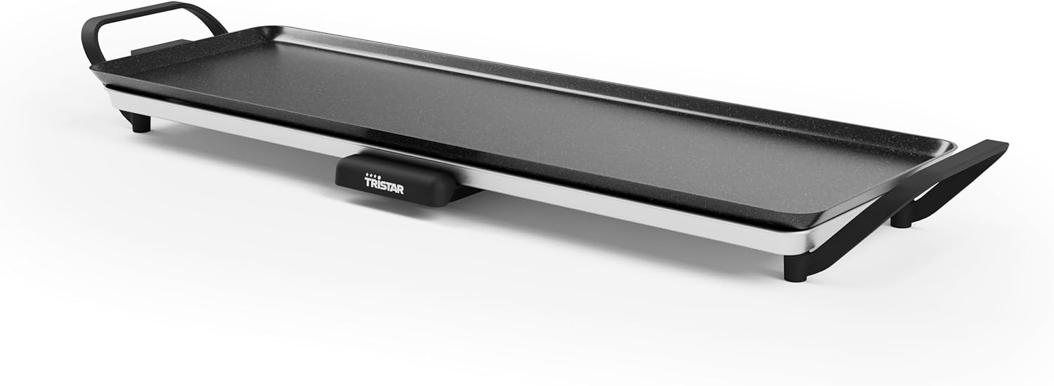 Tristar - Table grill slim L - 70x23 cm - Thermostat réglable, surface antiadhésive, bac amovible - BP-2668