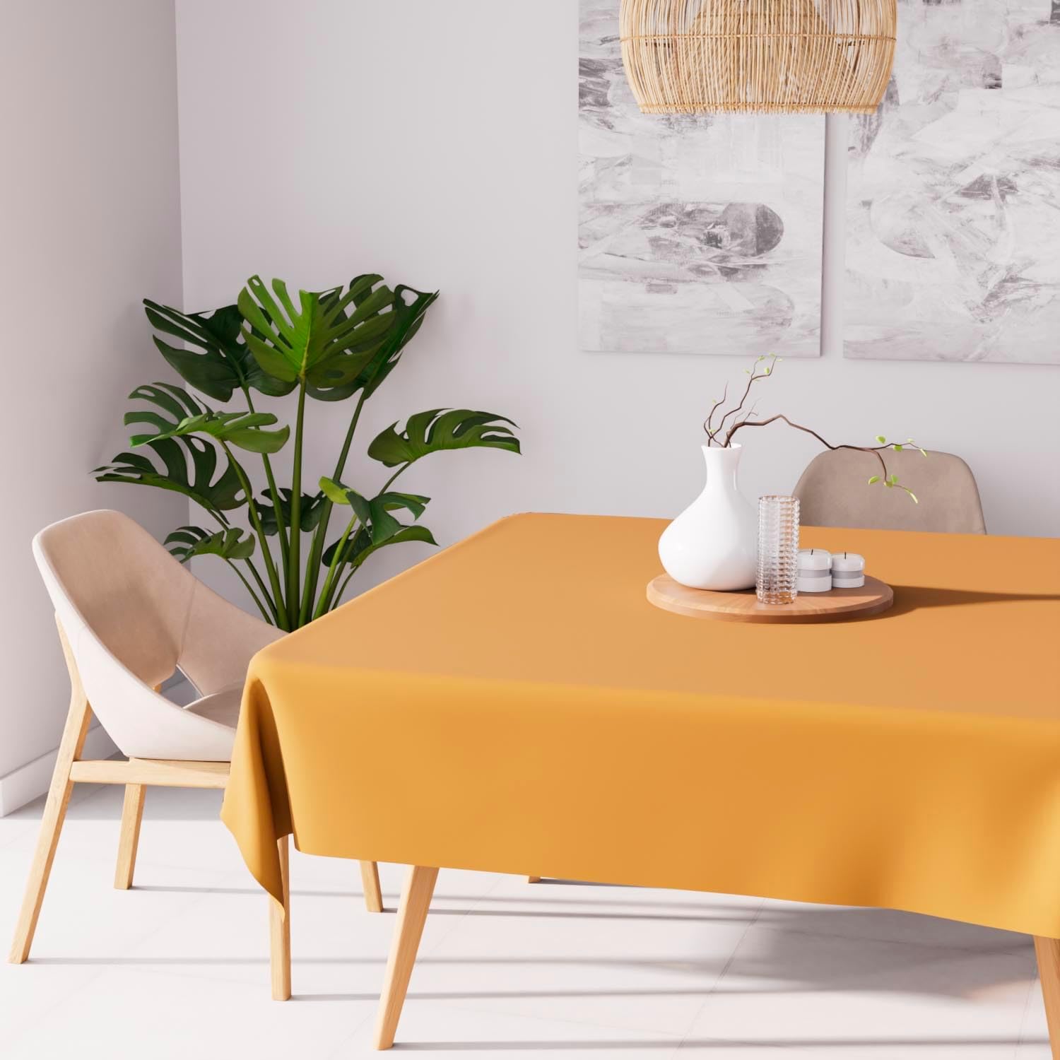 Soleil d'Ocre - Nappe Alix - 180x180 cm - polyester, anti-taches
