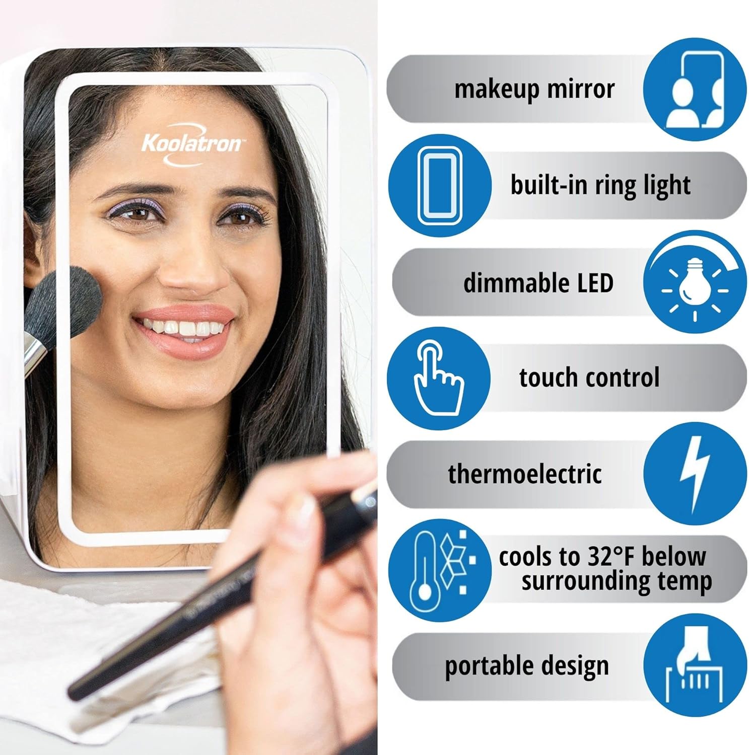 Koolatron - mini frigo 4L/6 canettes, portable argenté, thermoélectrique