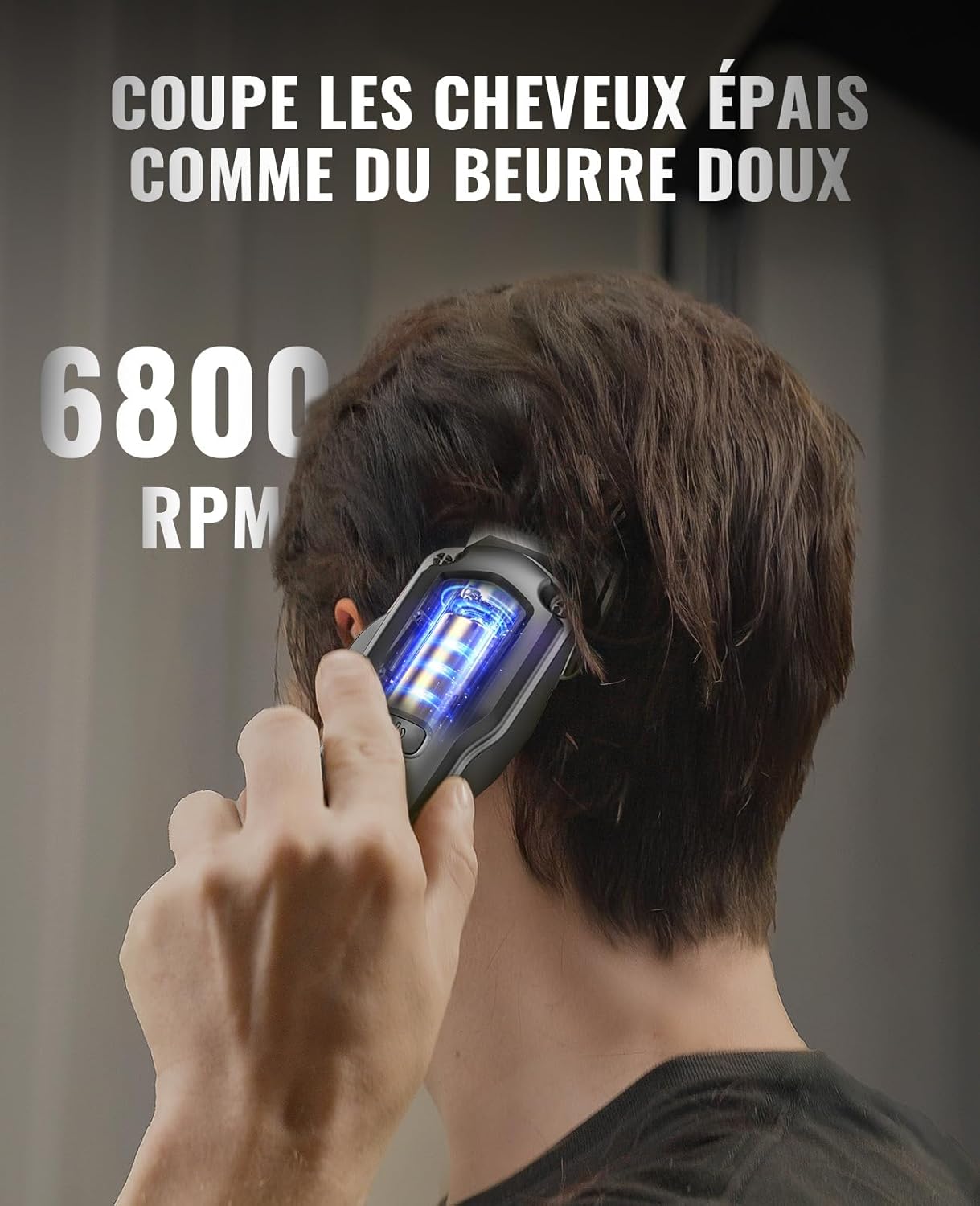Tondeuse à cheveux - set professionnel IPX7, waterproof, barbe, cheveux, noir