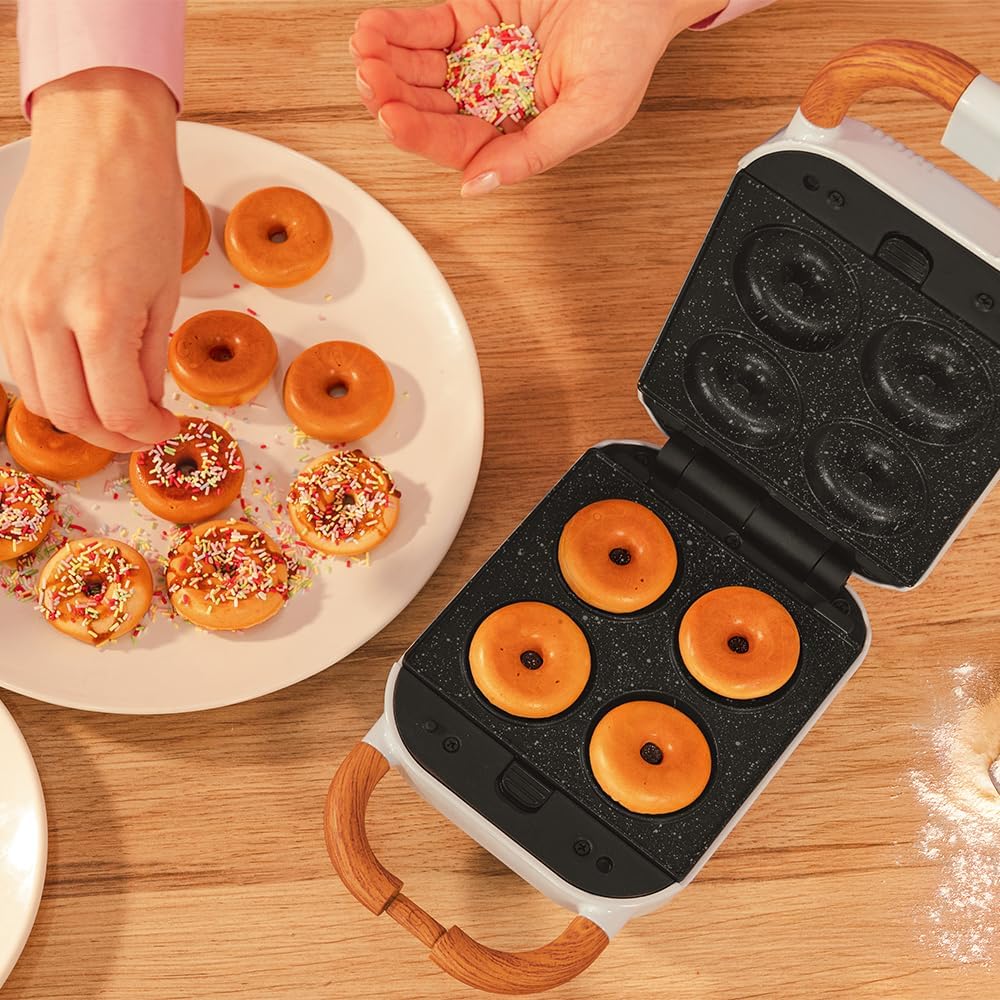 Cecotec - Rock'nToast Retro One - 700W, 3 plaques, revêtement RockStone