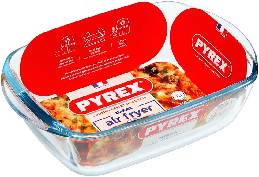 Pyrex - Ideal Airfryer - 23x15 cm - verre borosilicate, four, 1.1L