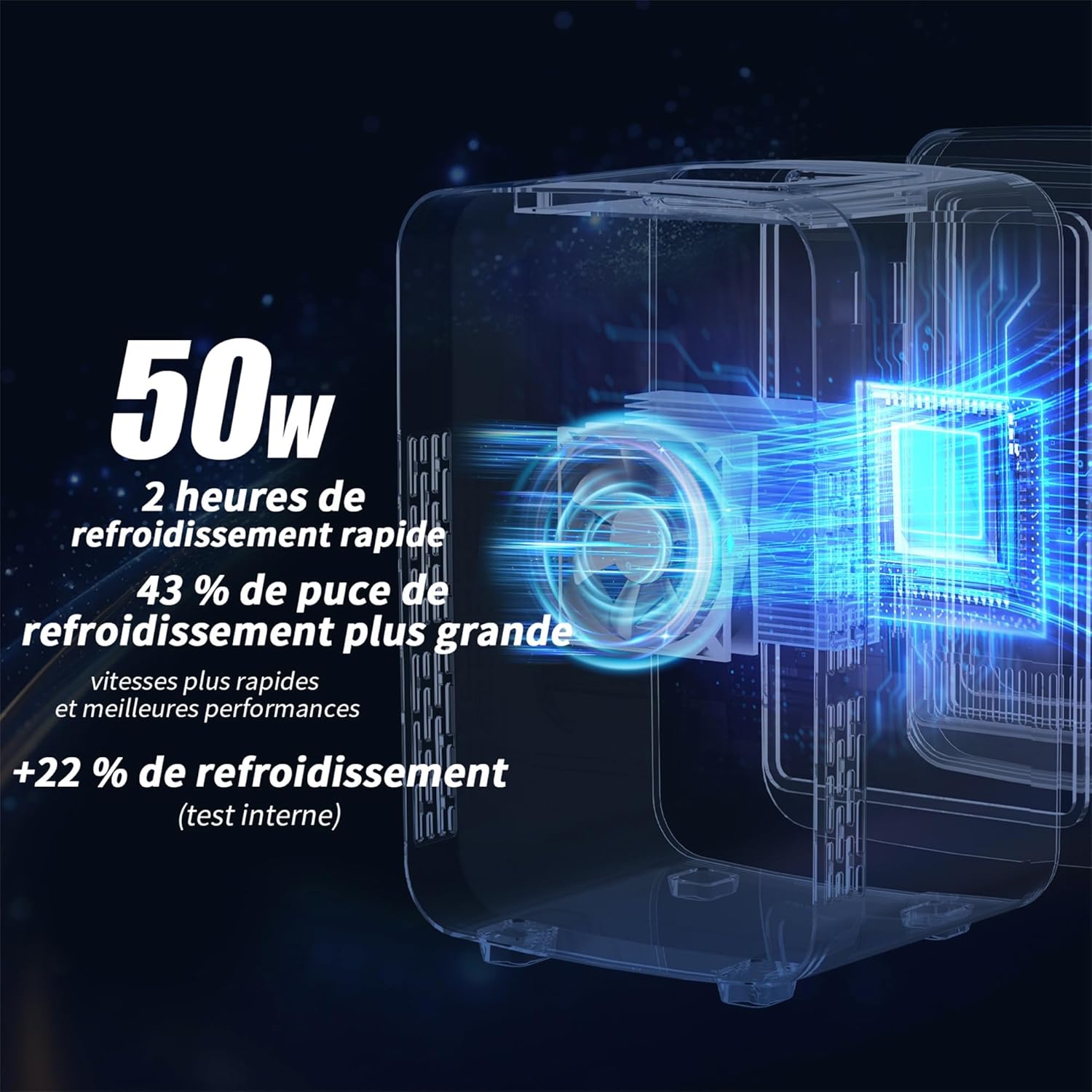 YASHE - mini frigo 4L - compact, thermoélectrique, CA/CC, 6 canettes